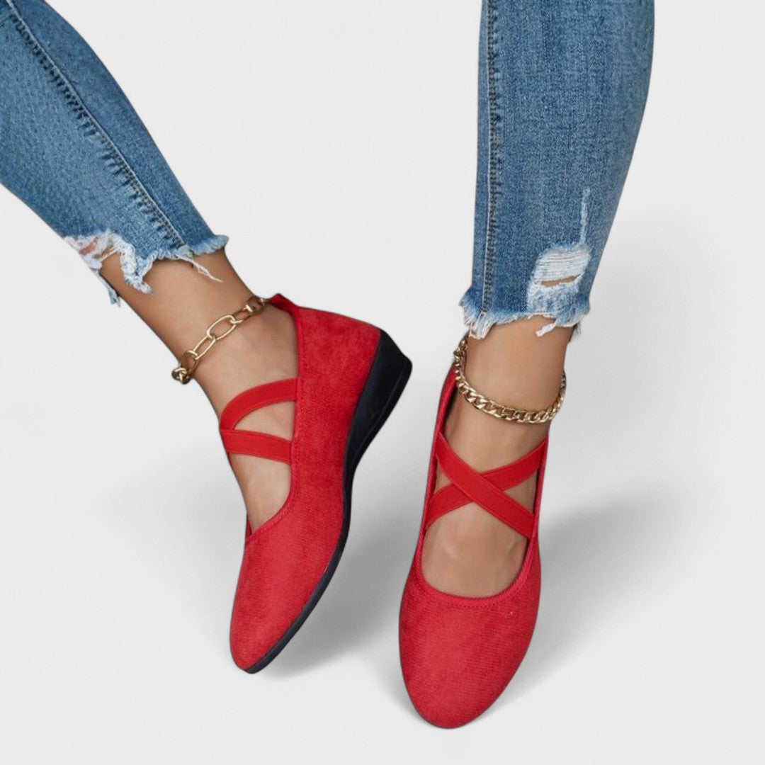 Lorie - Scarpe slip-on con tacco chiuso e comode