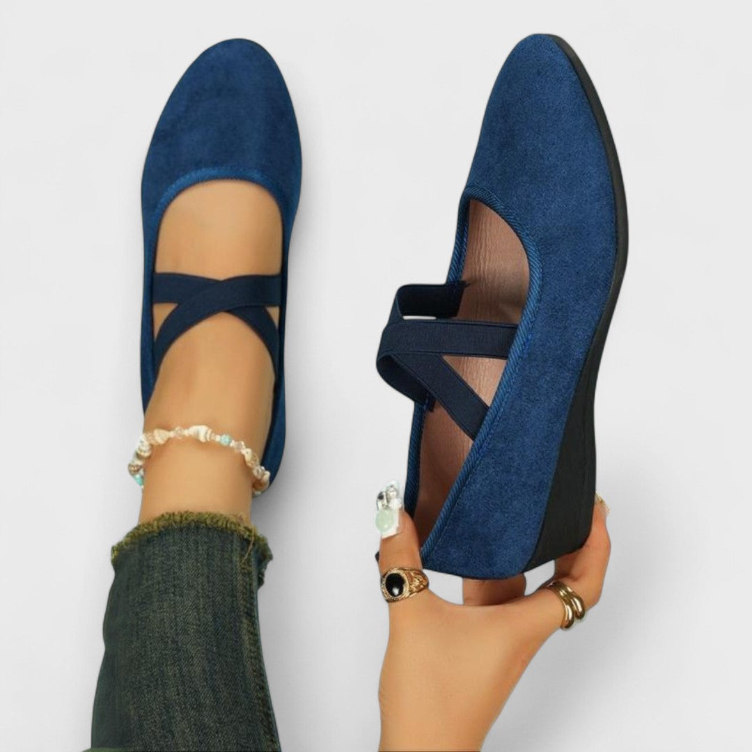 Lorie - Scarpe slip-on con tacco chiuso e comode