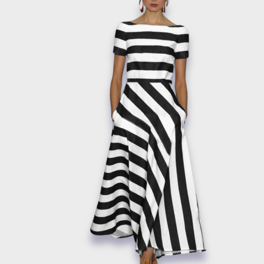 Janell | Chemise longue à rayures faites main