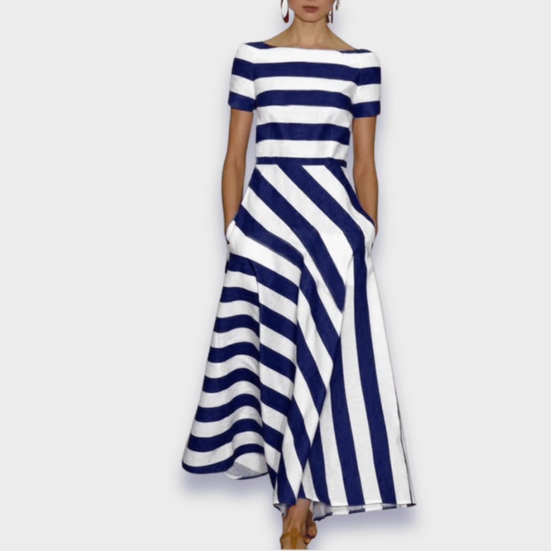Janell | Chemise longue à rayures faites main
