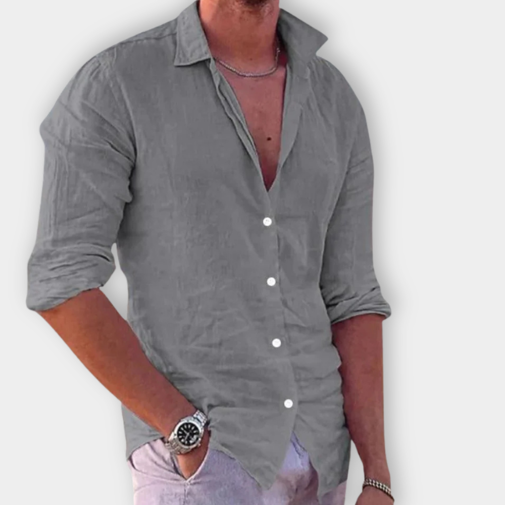 Camicia in lino da uomo Trevor