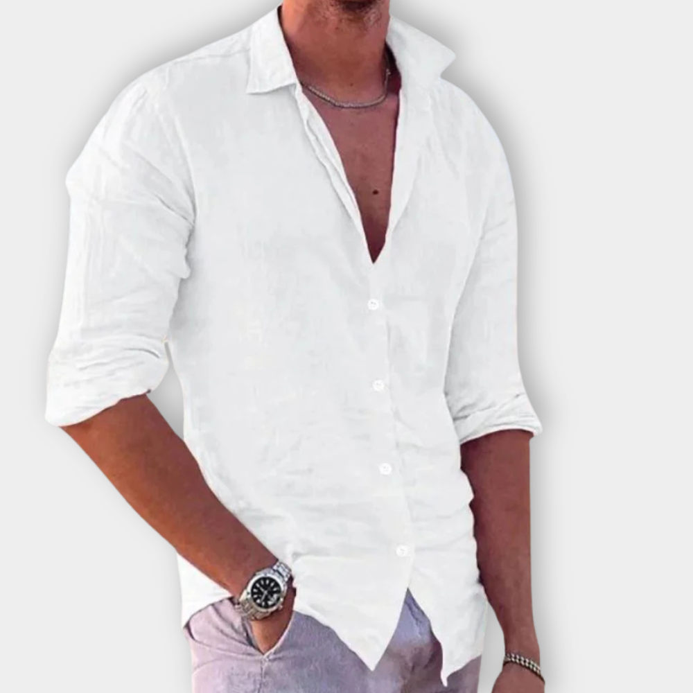Camicia in lino da uomo Trevor