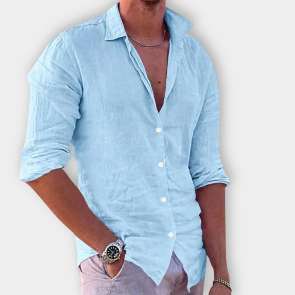 Camicia in lino da uomo Trevor