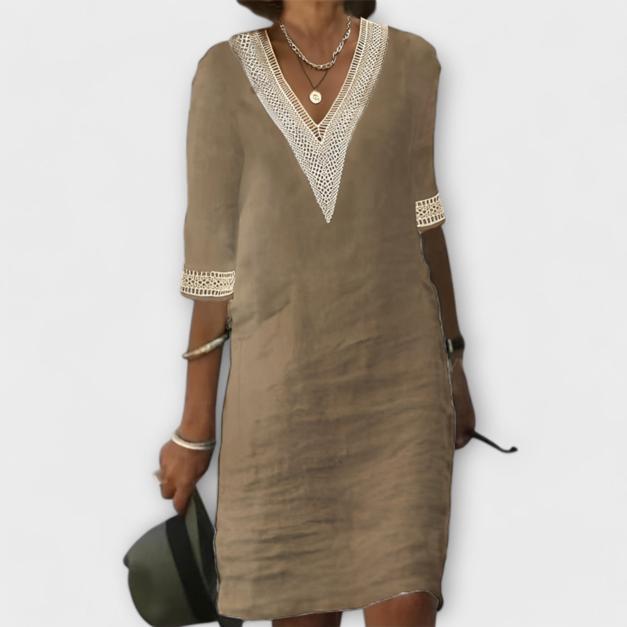 Vestito da donna in cotone e lino