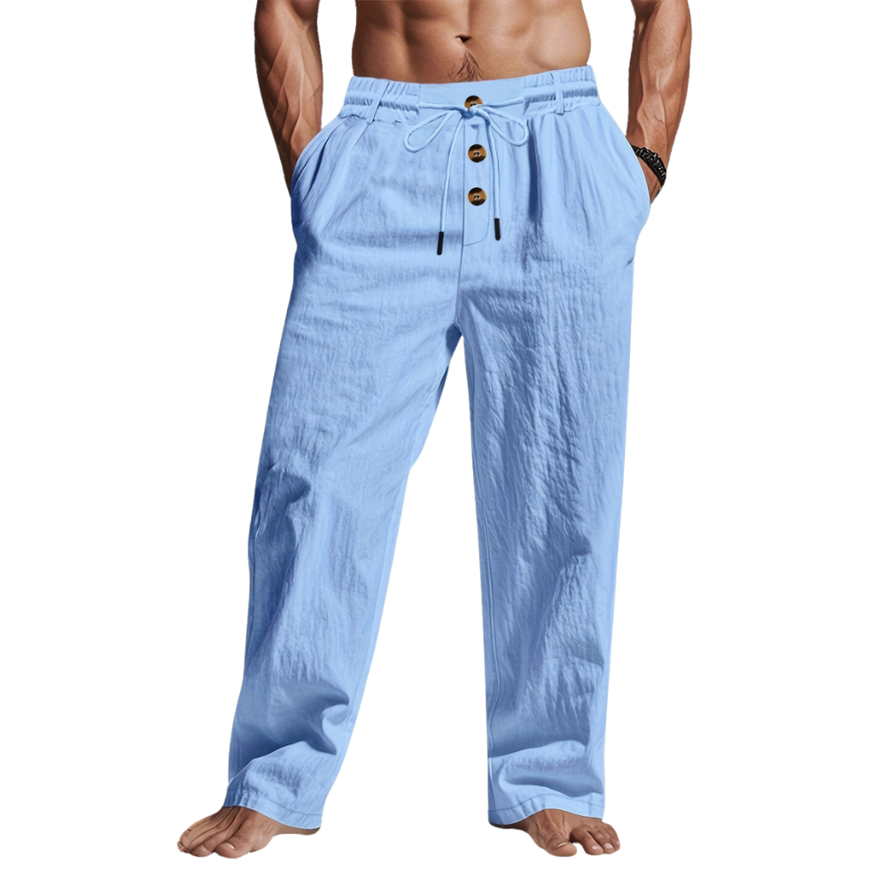 Larry - Pantaloni in lino con coulisse