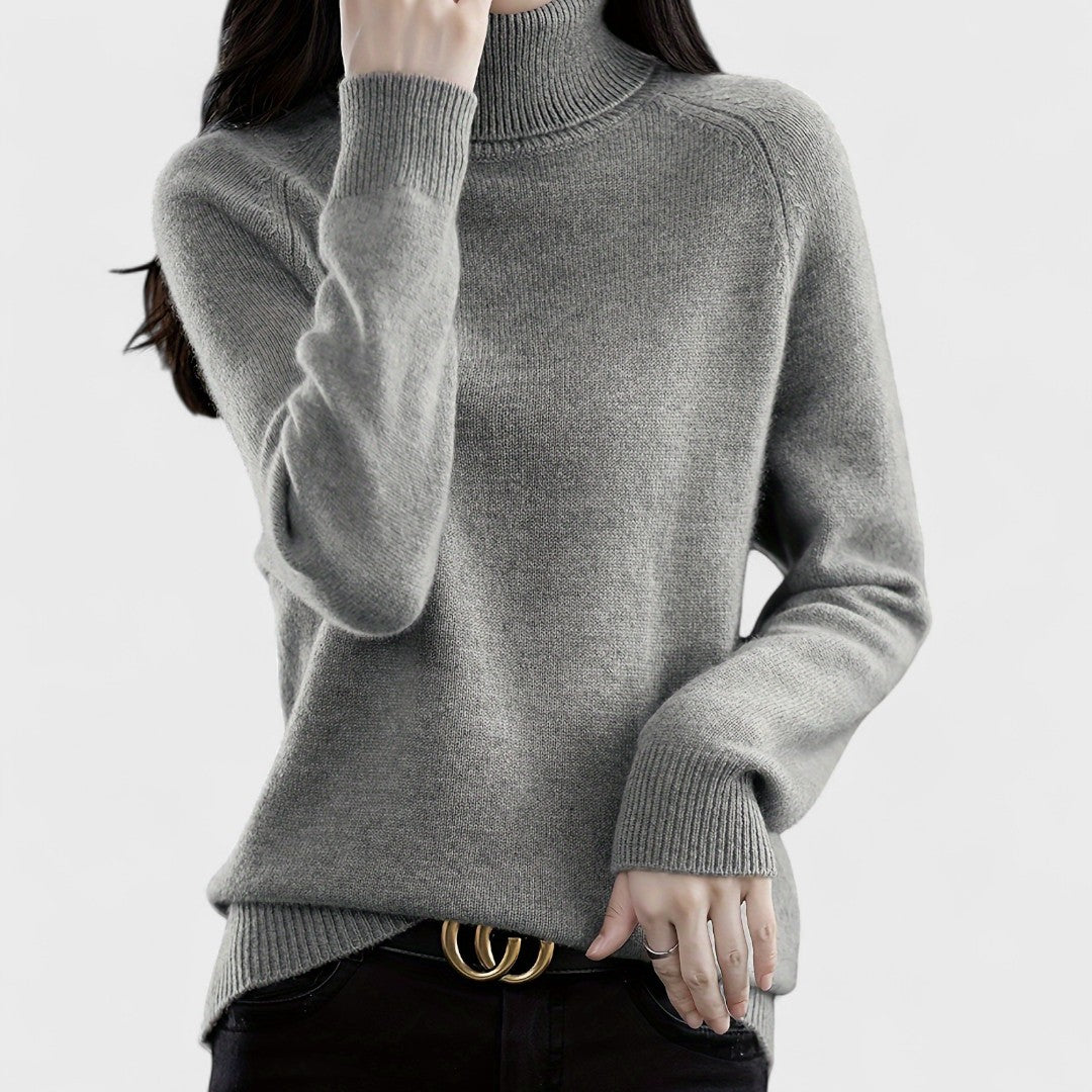 Sapphire - Maglione a collo alto solido