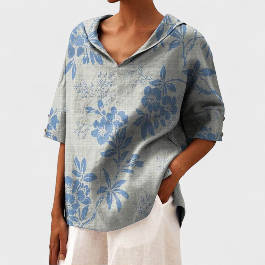 Andrea - Elegante top con scollo a V