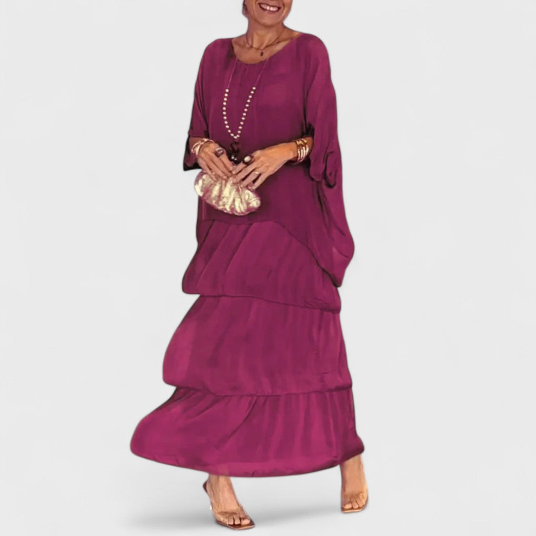 Nora - Elegante abito casual boho in chiffon