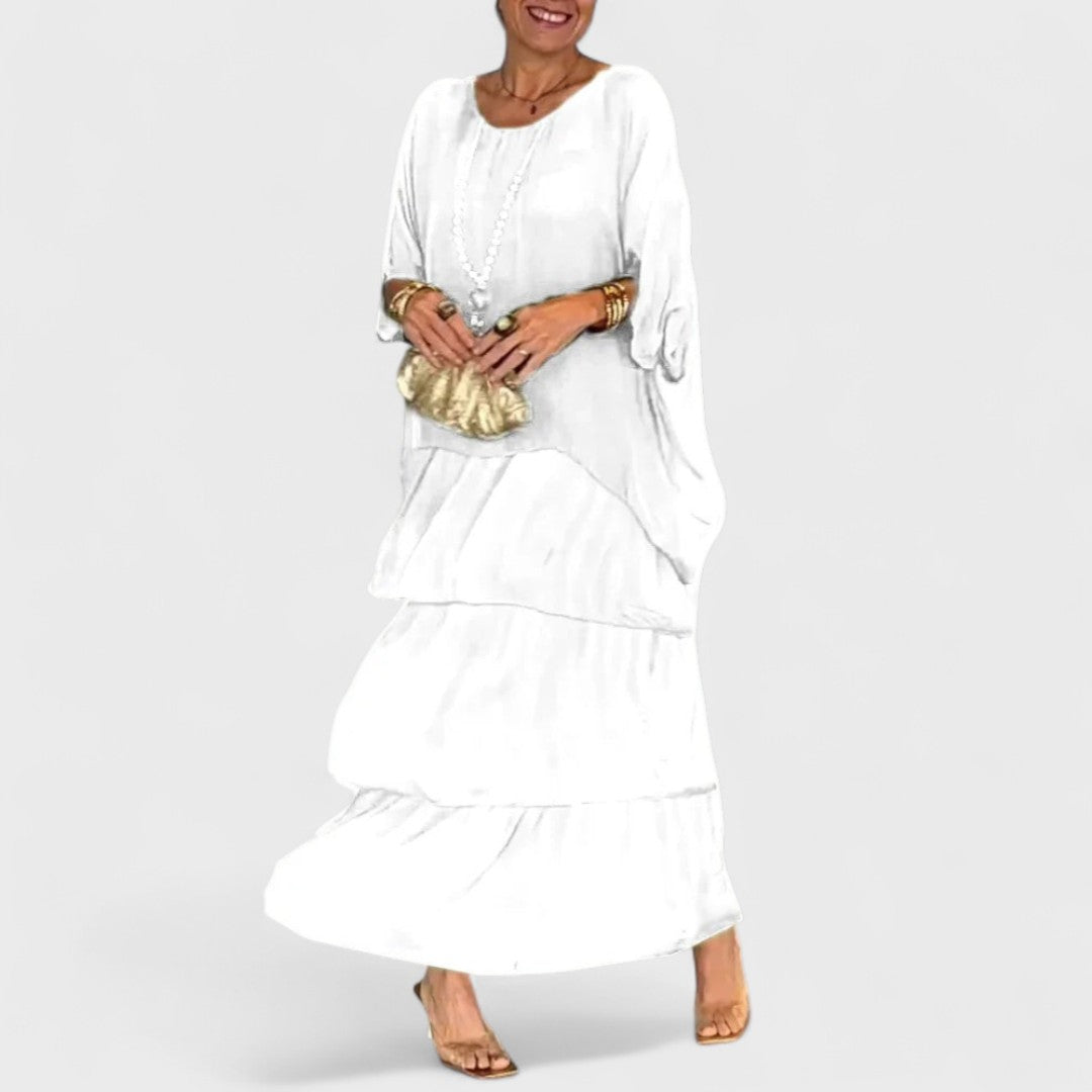 Nora - Elegante abito casual boho in chiffon