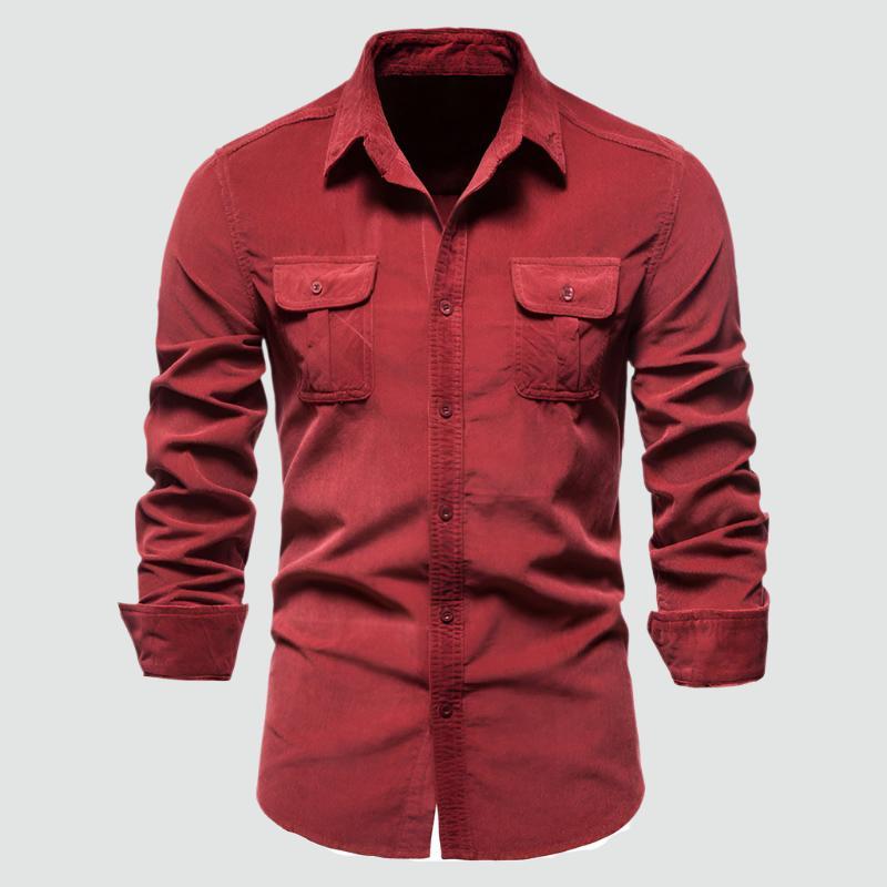 Camicia da uomo Conor in velluto a coste