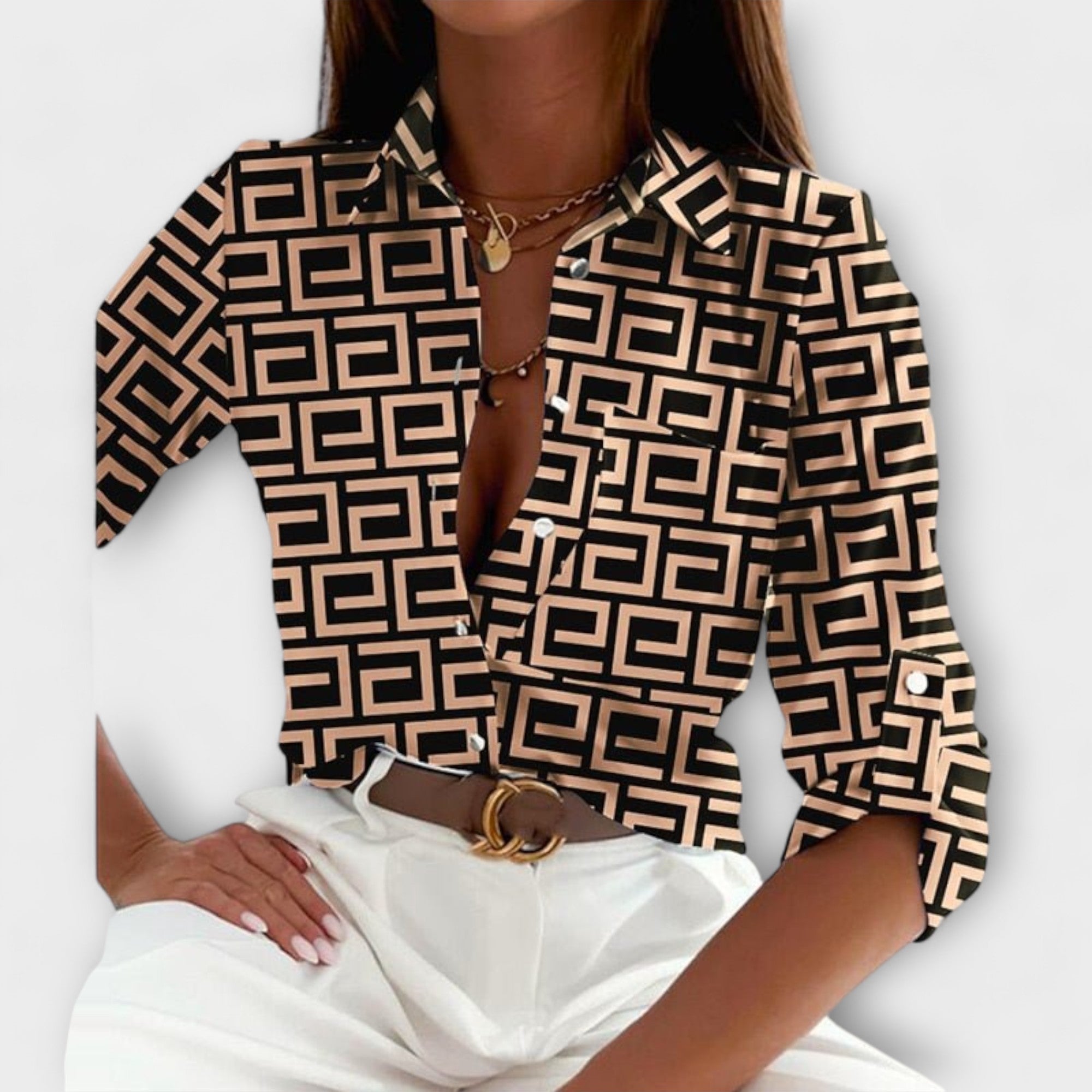 Blusa con colletto classico